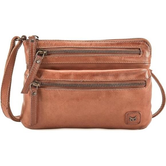 Small Crossbody Sling Bag Real Leather Purse for Women Crossover Trendy Shoulder - Picture 4 of 8